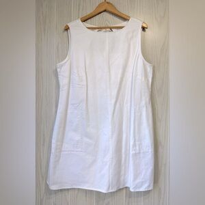J. Jill Denim White Sleeveless Shift Dress Women’s Plus Size 2X LNC
